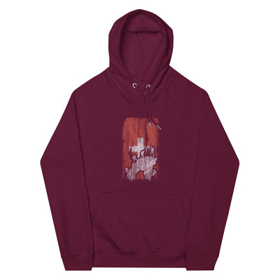 Schweizer Flagge und Klettern - Unisex Premium Organic Hoodie klettern xxx yyy zzz Burgundy