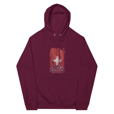 Schweizer Flagge und Ebike - Unisex Premium Organic Hoodie e-bike xxx yyy zzz Burgundy