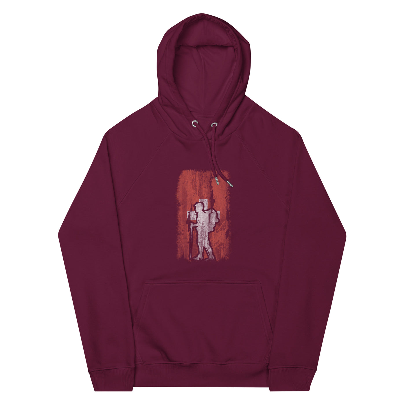 Schweizer Flagge und Wandern - Unisex Premium Organic Hoodie wandern xxx yyy zzz Burgundy