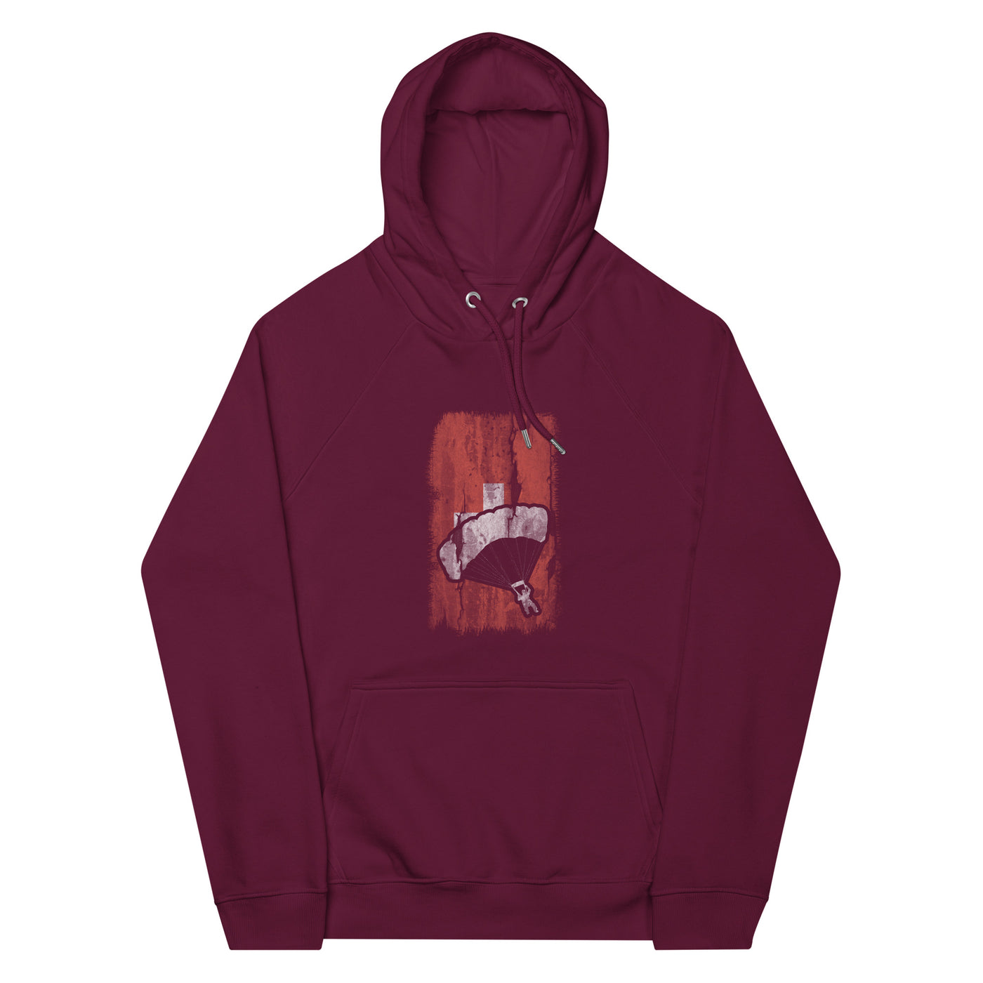 Schweizer Flagge und Paragleiten - Unisex Premium Organic Hoodie berge xxx yyy zzz Burgundy