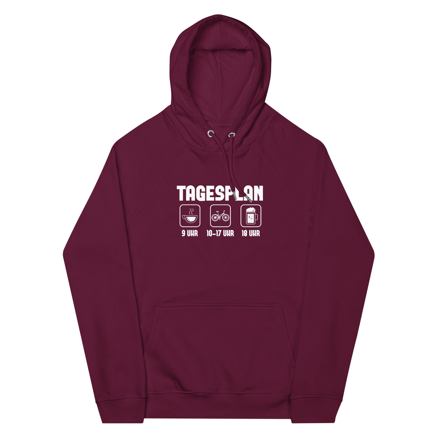 Tagesplan - (F) - Unisex Premium Organic Hoodie fahrrad xxx yyy zzz Burgundy