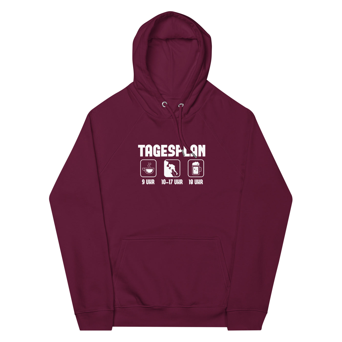 Tagesplan - (K) - Unisex Premium Organic Hoodie klettern xxx yyy zzz Burgundy