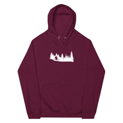 Bäume - Skifahren - Unisex Premium Organic Hoodie klettern ski xxx yyy zzz Burgundy