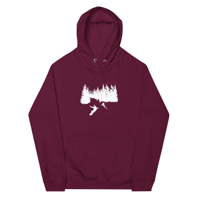 Bäume - Snowboarding - Skifahren - Unisex Premium Organic Hoodie klettern ski xxx yyy zzz Burgundy