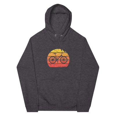 Vintage Sun and Cycling - Unisex Premium Organic Hoodie fahrrad Charcoal Melange