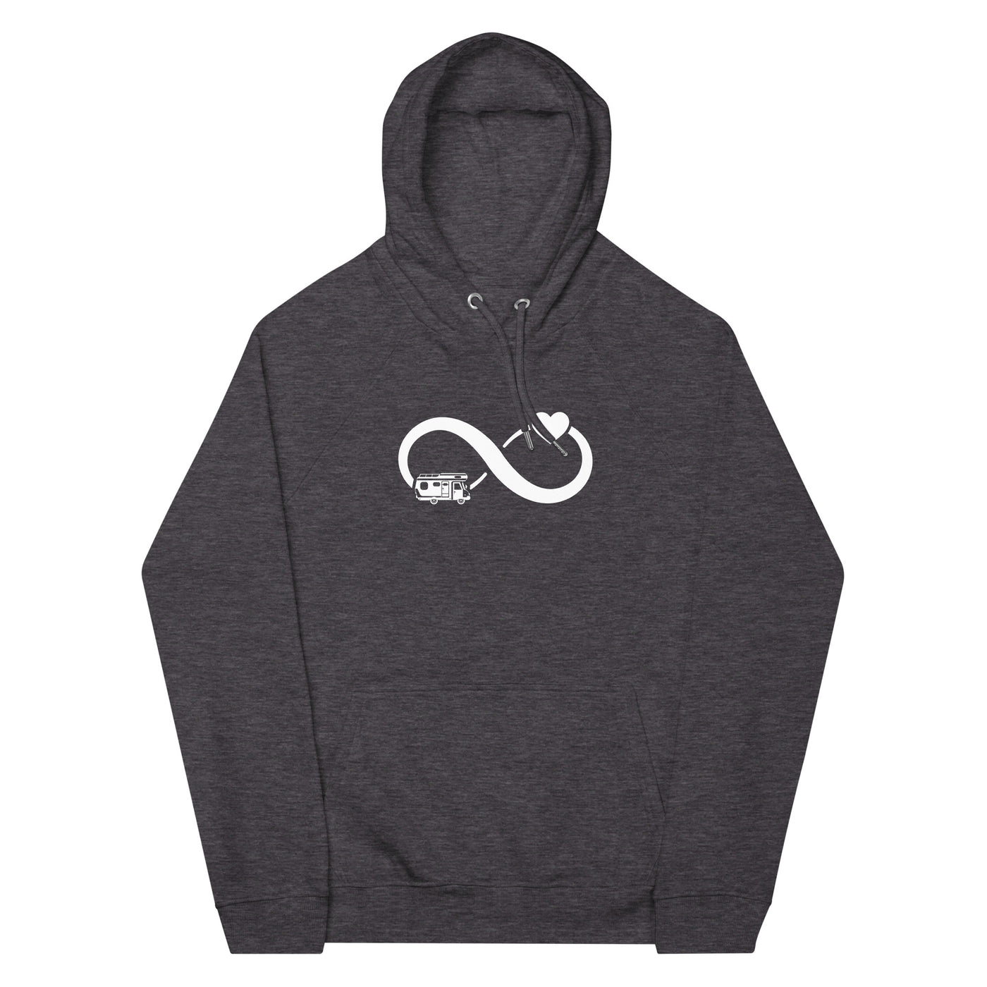 Infinity Heart and Camping - Unisex Premium Organic Hoodie camping xxx yyy zzz Charcoal Melange