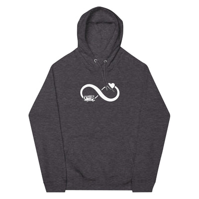 Infinity Heart and Camping - Unisex Premium Organic Hoodie camping xxx yyy zzz Charcoal Melange