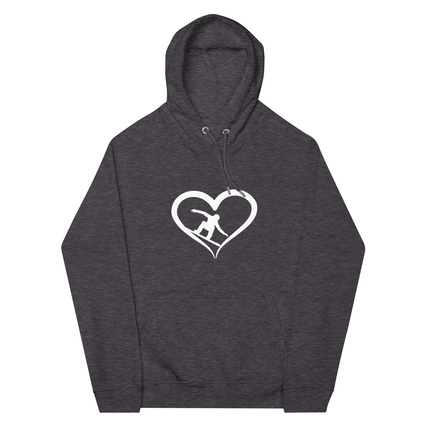 Snowboarder und Herz - Unisex Premium Organic Hoodie snowboarden xxx yyy zzz Charcoal Melange