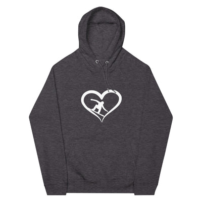 Snowboarder und Herz - Unisex Premium Organic Hoodie snowboarden xxx yyy zzz Charcoal Melange