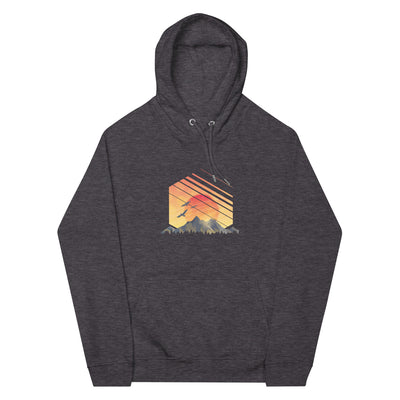 Sonnenaufgang Alpen - Unisex Premium Organic Hoodie berge xxx yyy zzz Charcoal Melange