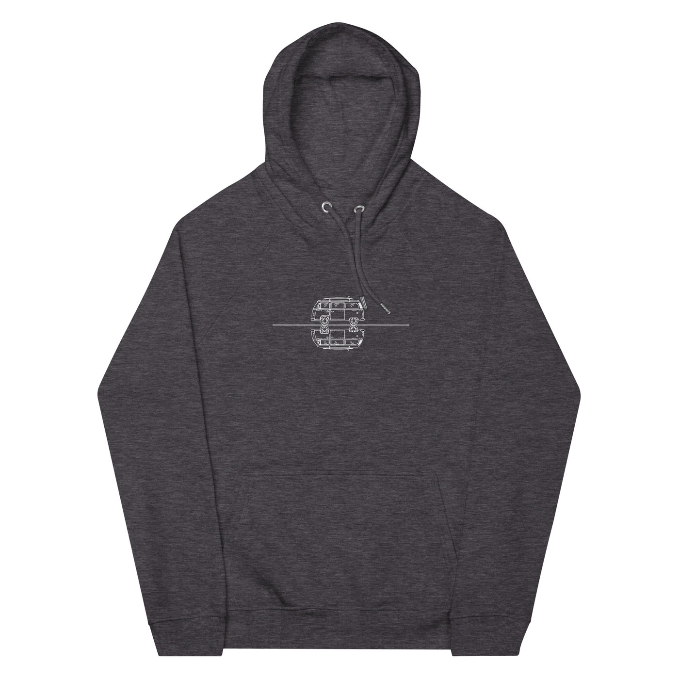 Gerade Linie - Camping Van - Unisex Premium Organic Hoodie camping xxx yyy zzz Charcoal Melange