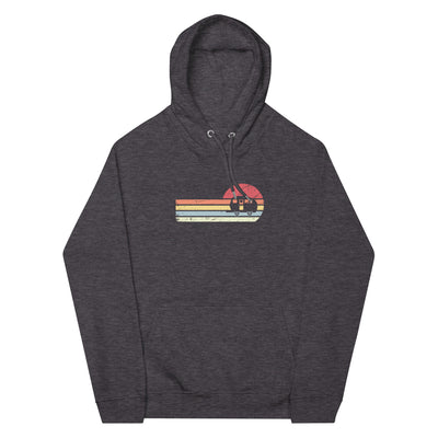 Sonne und Retro Linies - Camping Caravan - (C) - Unisex Eco Raglan Hoodie | SOL'S 03568