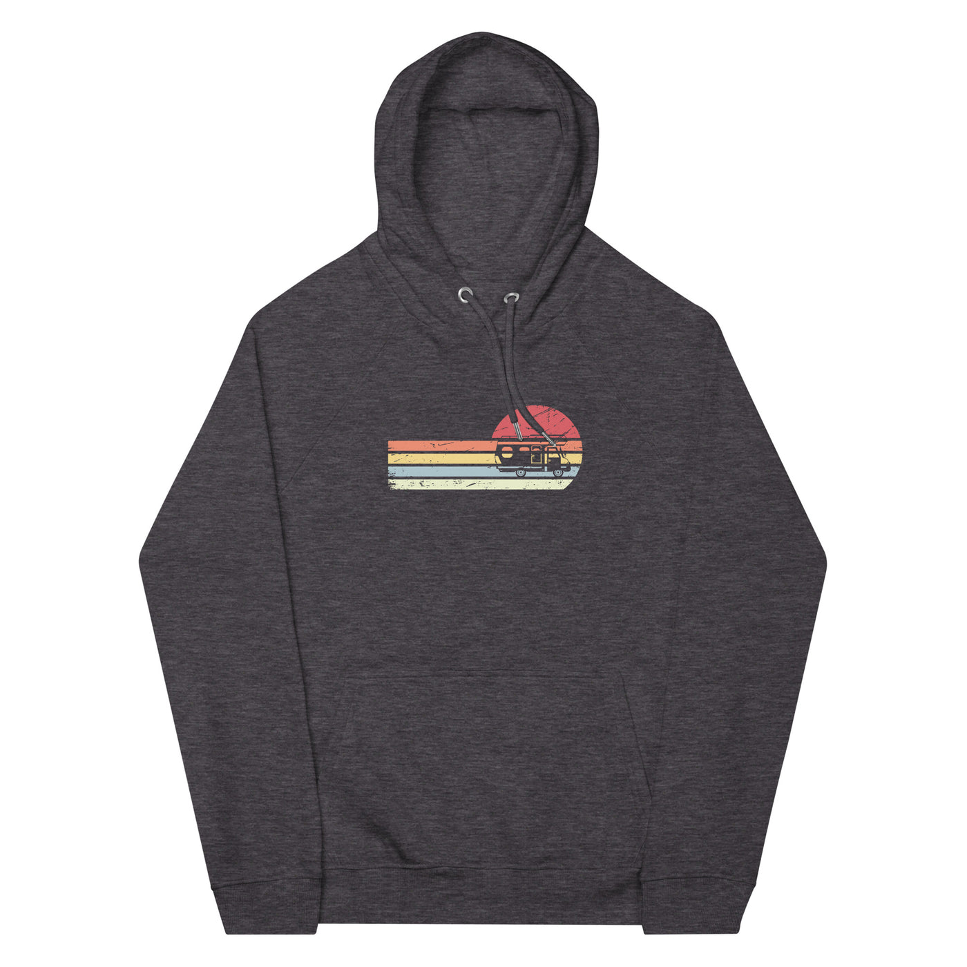 Sonne und Retro Linies - Camping Van - (C) - Unisex Eco Raglan Hoodie | SOL'S 03568