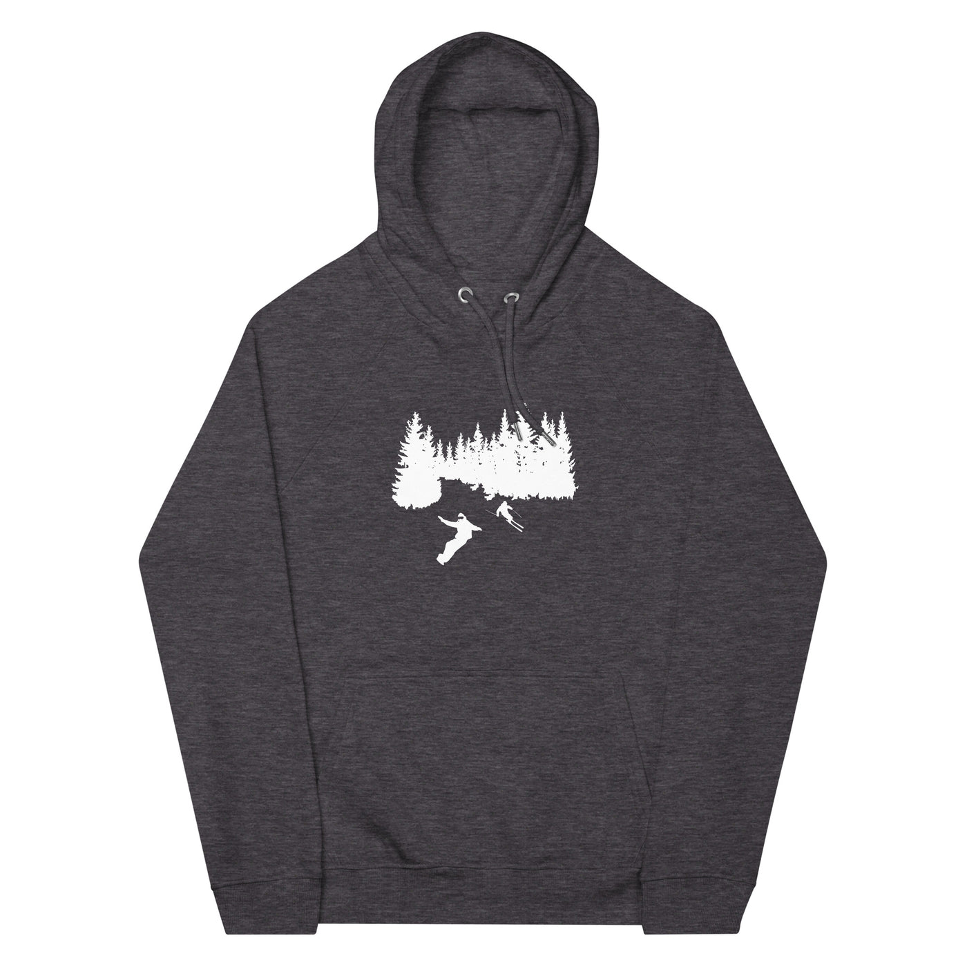 Bäume - Snowboarding - Skifahren - Unisex Premium Organic Hoodie klettern ski xxx yyy zzz Charcoal Melange