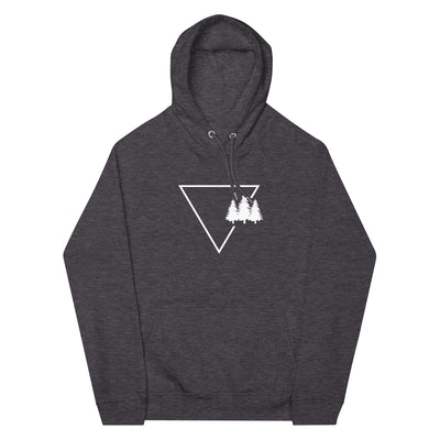 Dreieck 1 und Bäume - Unisex Premium Organic Hoodie camping xxx yyy zzz Charcoal Melange