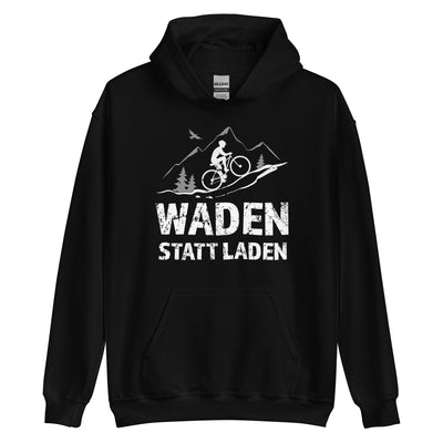 Waden Statt Laden - Unisex Hoodie fahrrad mountainbike Schwarz