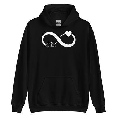 Infinity Heart and Camping 1 - Unisex Hoodie camping xxx yyy zzz Black