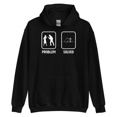 Problem Solved - Camping Tent - Unisex Hoodie camping xxx yyy zzz Black