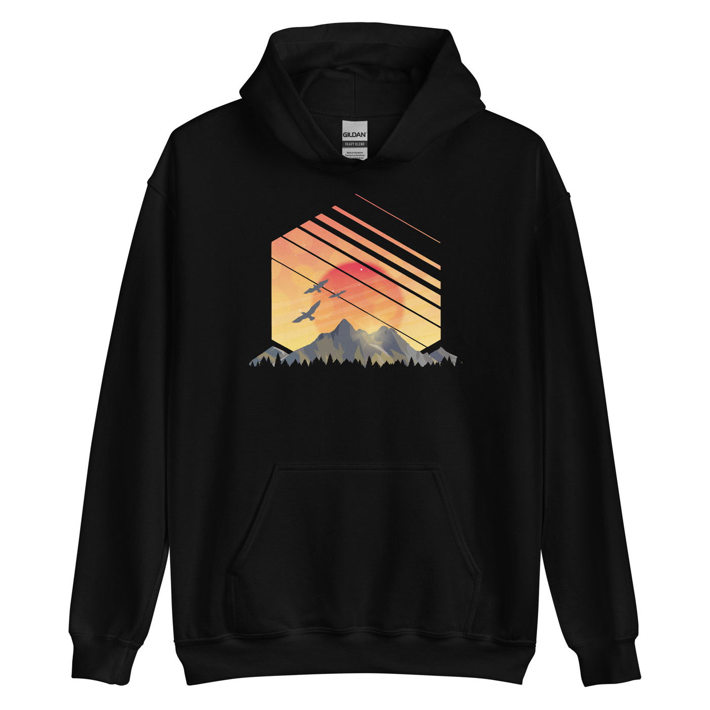 Sonnenaufgang Alpen - Unisex Hoodie berge xxx yyy zzz Black