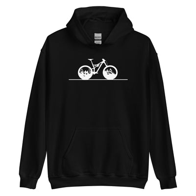 Gerade Linie - Berge - Radfahren - - Unisex Hoodie fahrrad xxx yyy zzz Black