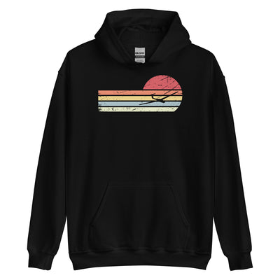 Sonne und Retro Linies - Segelflugzeug - Unisex Hoodie berge xxx yyy zzz Black