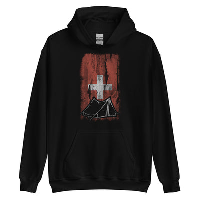 Schweizer Flagge 1 und Camping - Unisex Hoodie camping xxx yyy zzz Black