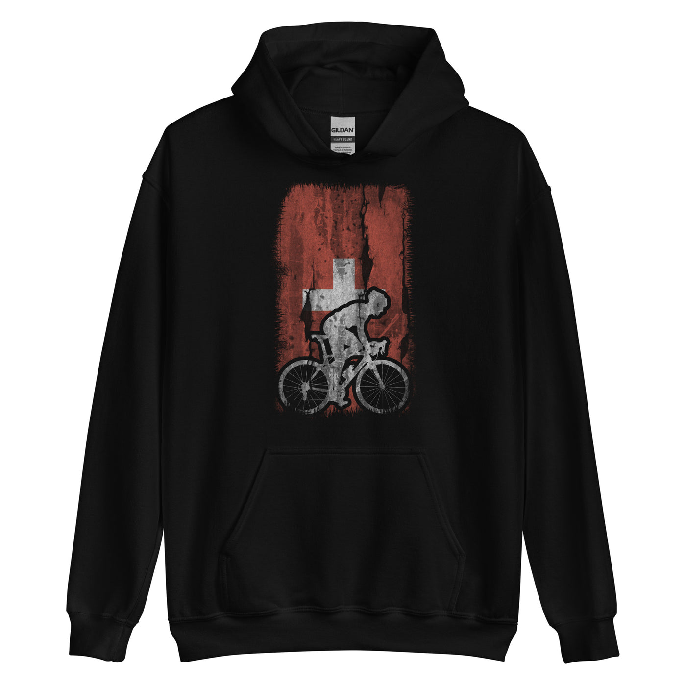 Schweizer Flagge 1 und Radfahren - Unisex Hoodie fahrrad xxx yyy zzz Black