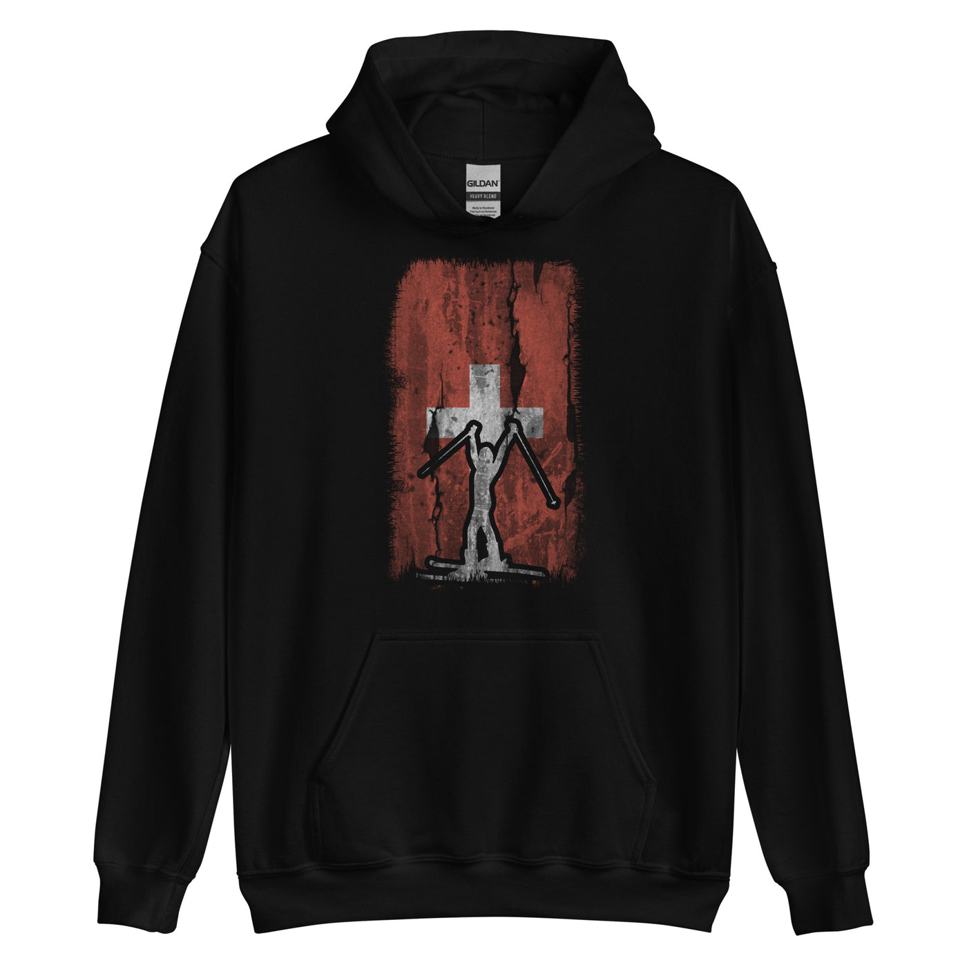 Schweizer Flagge 1 und Skifahren - Unisex Hoodie klettern ski xxx yyy zzz Black