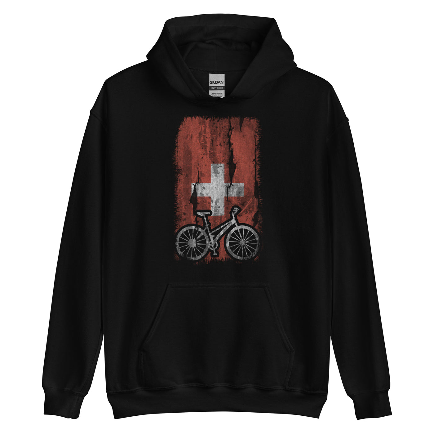 Schweizer Flagge und Radfahren - Unisex Hoodie fahrrad xxx yyy zzz Black