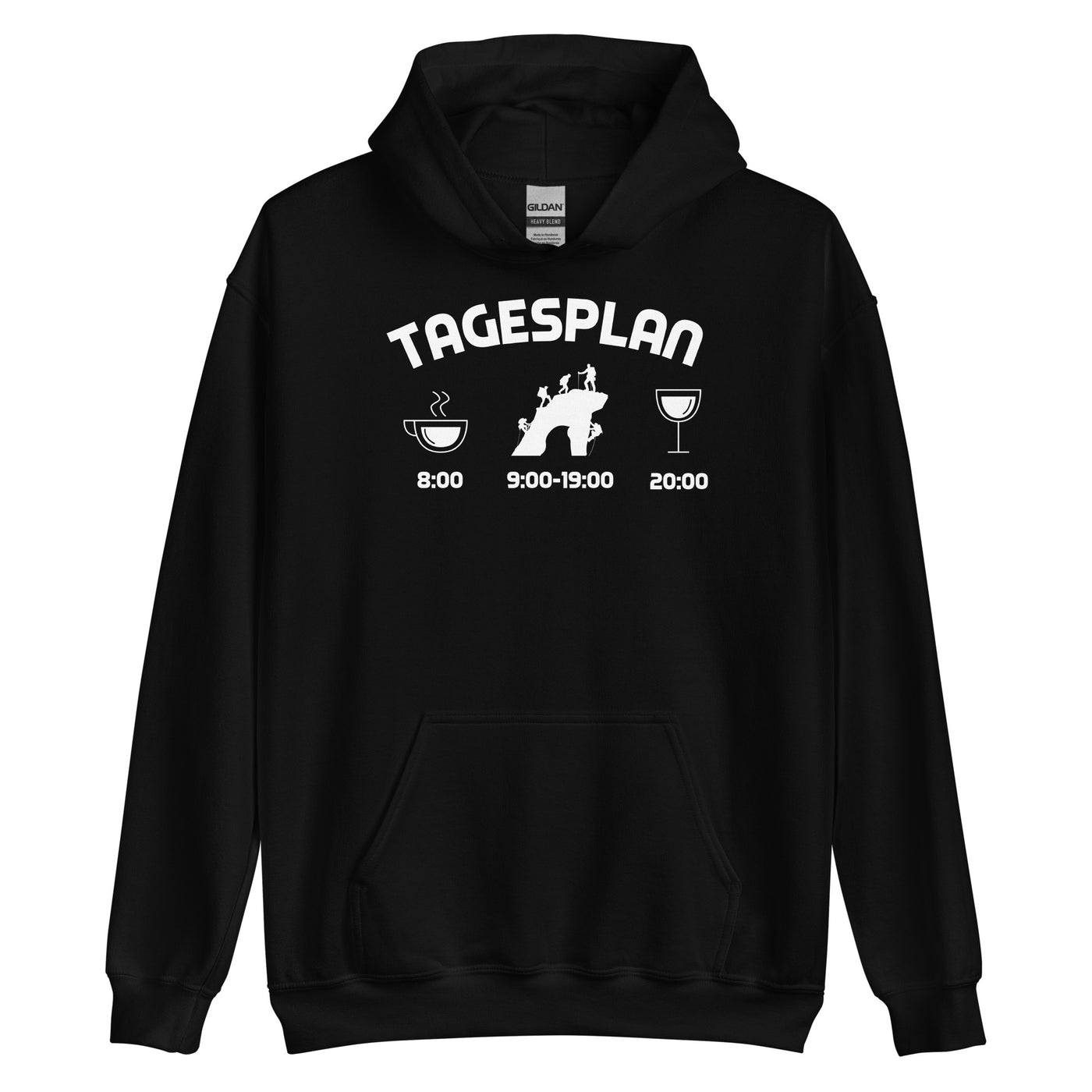 Tagesplan - (K) - Unisex Hoodie klettern xxx yyy zzz Black