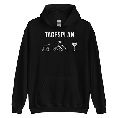 Tagesplan Kaffee, Snowboarden und Wein - Unisex Hoodie snowboarden xxx yyy zzz Black