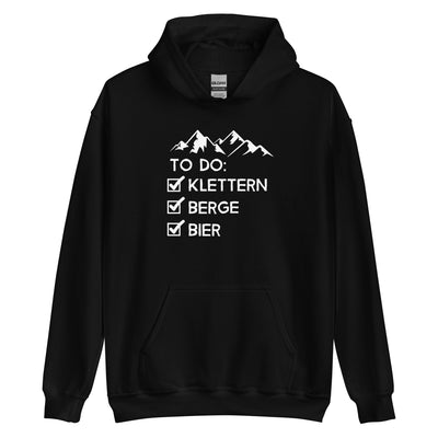 To Do Liste - Klettern, Berge, Bier - - Unisex Heavy Blend Hoodie | Gildan 18500 klettern xxx yyy zzz Black