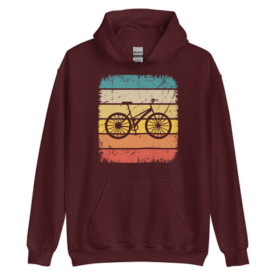 Vintage Square And Cycling - Unisex Hoodie fahrrad Maroon