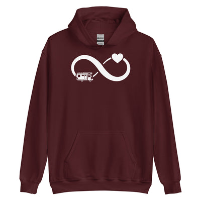 Infinity Heart and Camping - Unisex Hoodie camping xxx yyy zzz Maroon