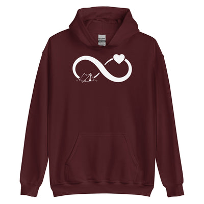 Infinity Heart and Camping 1 - Unisex Hoodie camping xxx yyy zzz Maroon