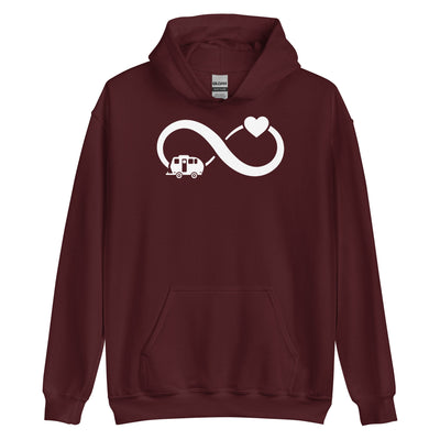 Infinity Heart and Camping 2 - Unisex Hoodie camping xxx yyy zzz Maroon