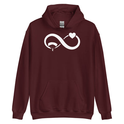 Infinity Heart and Paragliding - Unisex Hoodie berge xxx yyy zzz Maroon
