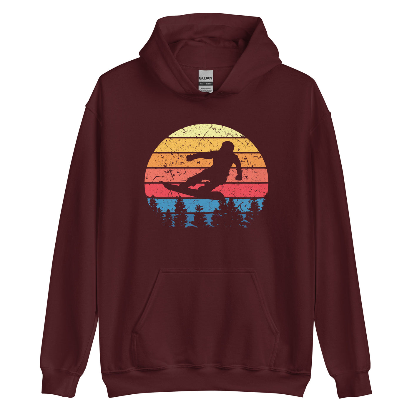 Snowboard Vintage - Unisex Hoodie snowboarden xxx yyy zzz Maroon