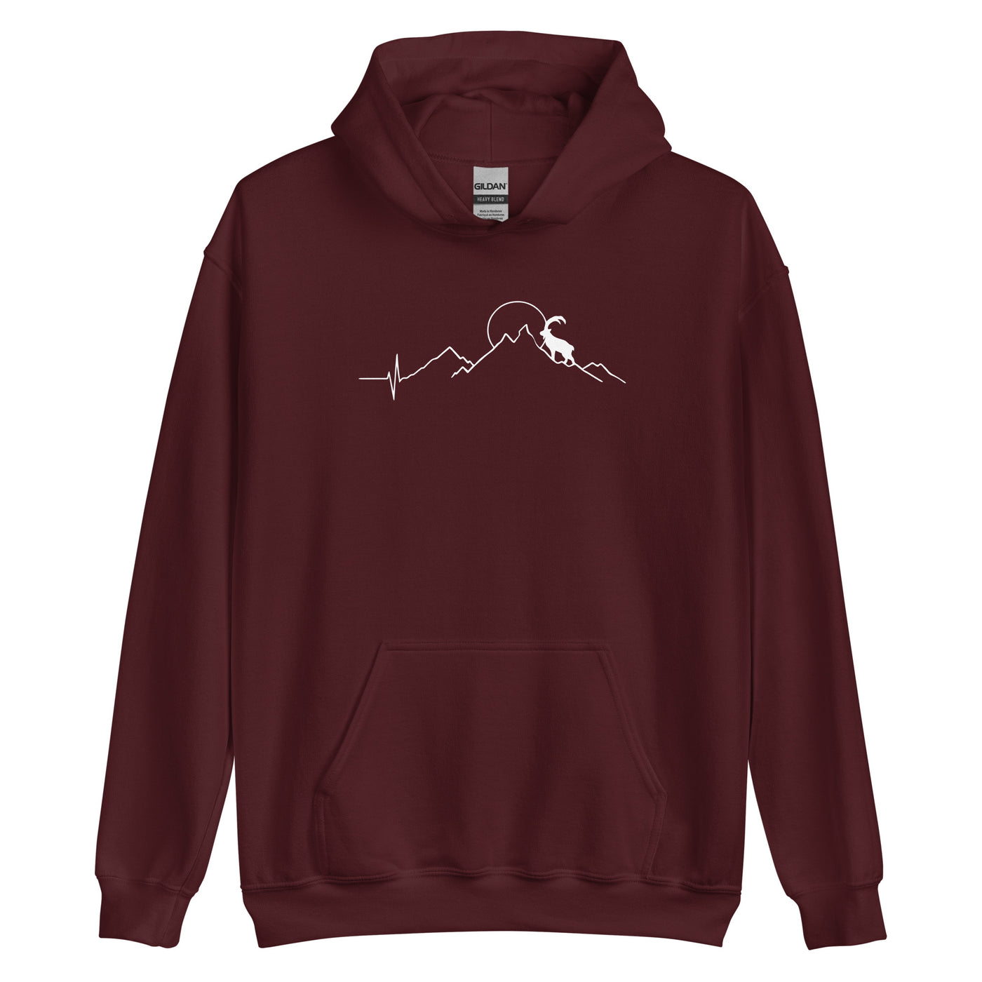 Steinbock und Berg - Unisex Hoodie berge wandern xxx yyy zzz Maroon