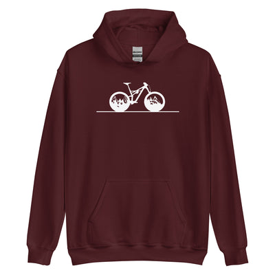 Gerade_Linie_-_Berge_-_Radfahren_-_(F)_(2) - Unisex Hoodie xxx yyy zzz Maroon