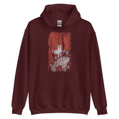 Schweizer Flagge und Klettern - Unisex Hoodie klettern xxx yyy zzz Maroon