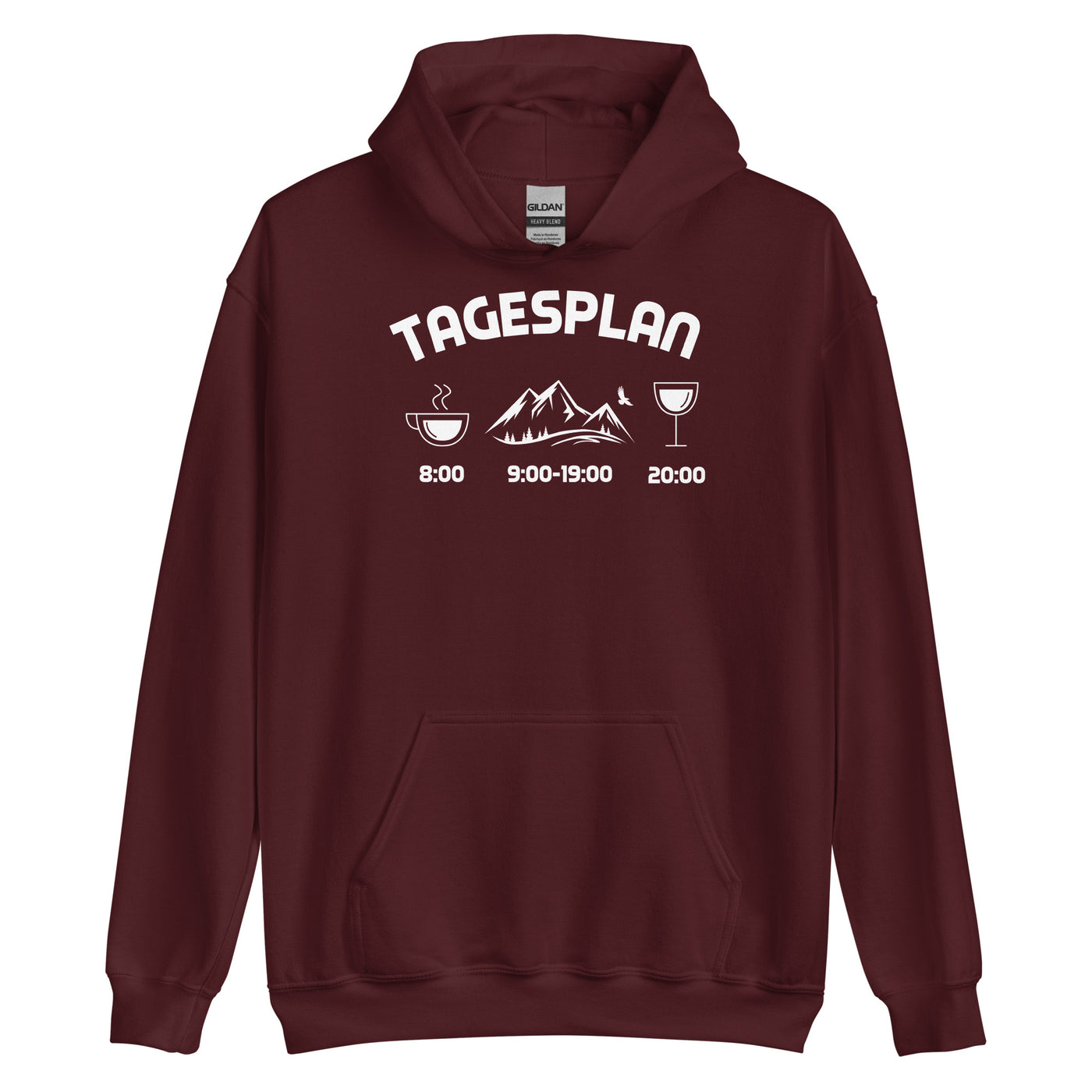 Tagesplan - - Unisex Hoodie berge xxx yyy zzz Maroon