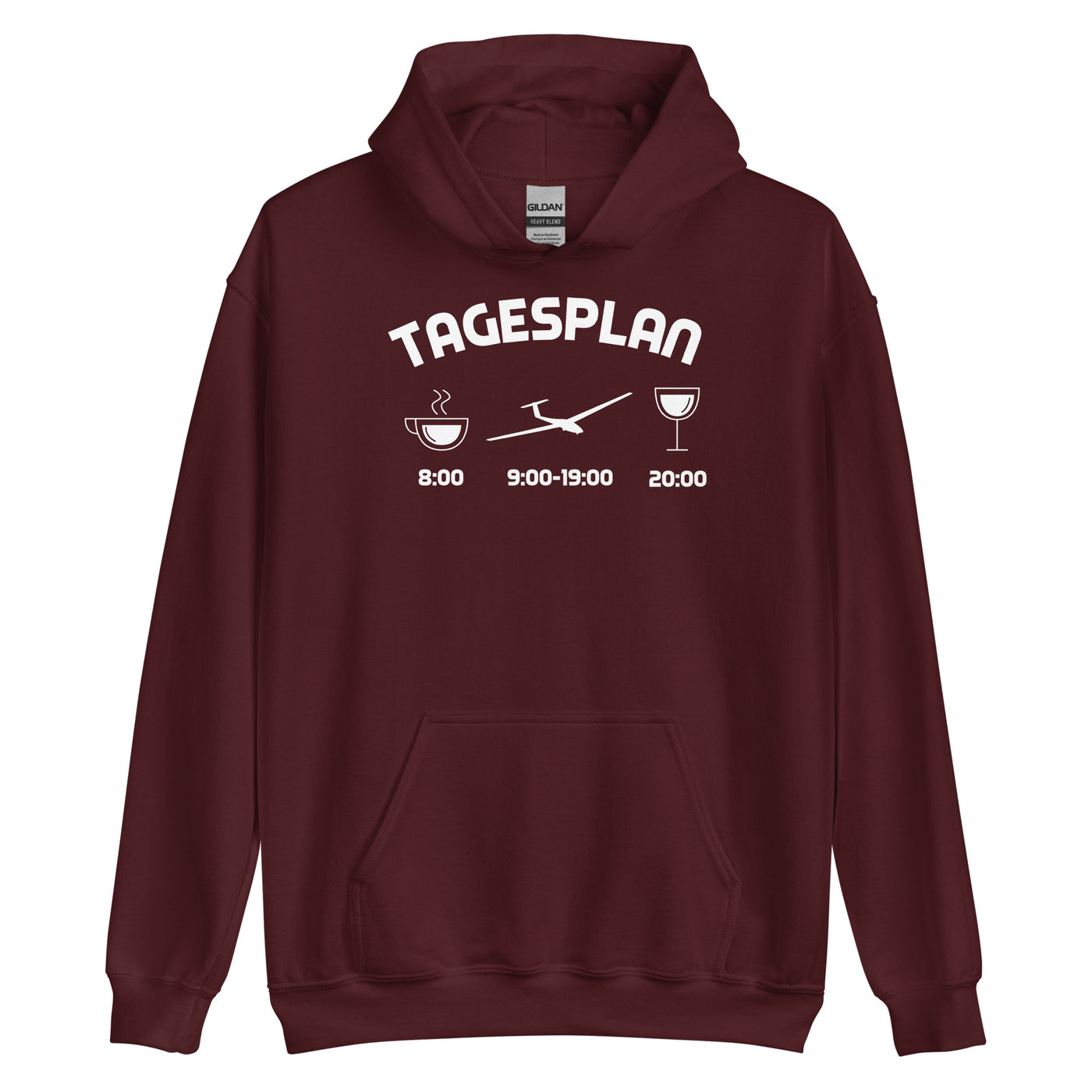 Tagesplan - Unisex Hoodie berge xxx yyy zzz Maroon