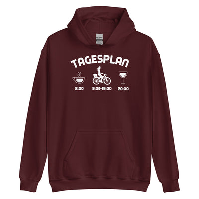 Tagesplan - Unisex Hoodie fahrrad xxx yyy zzz Maroon