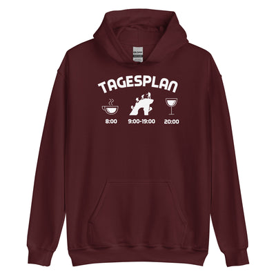 Tagesplan - (K) - Unisex Hoodie klettern xxx yyy zzz Maroon