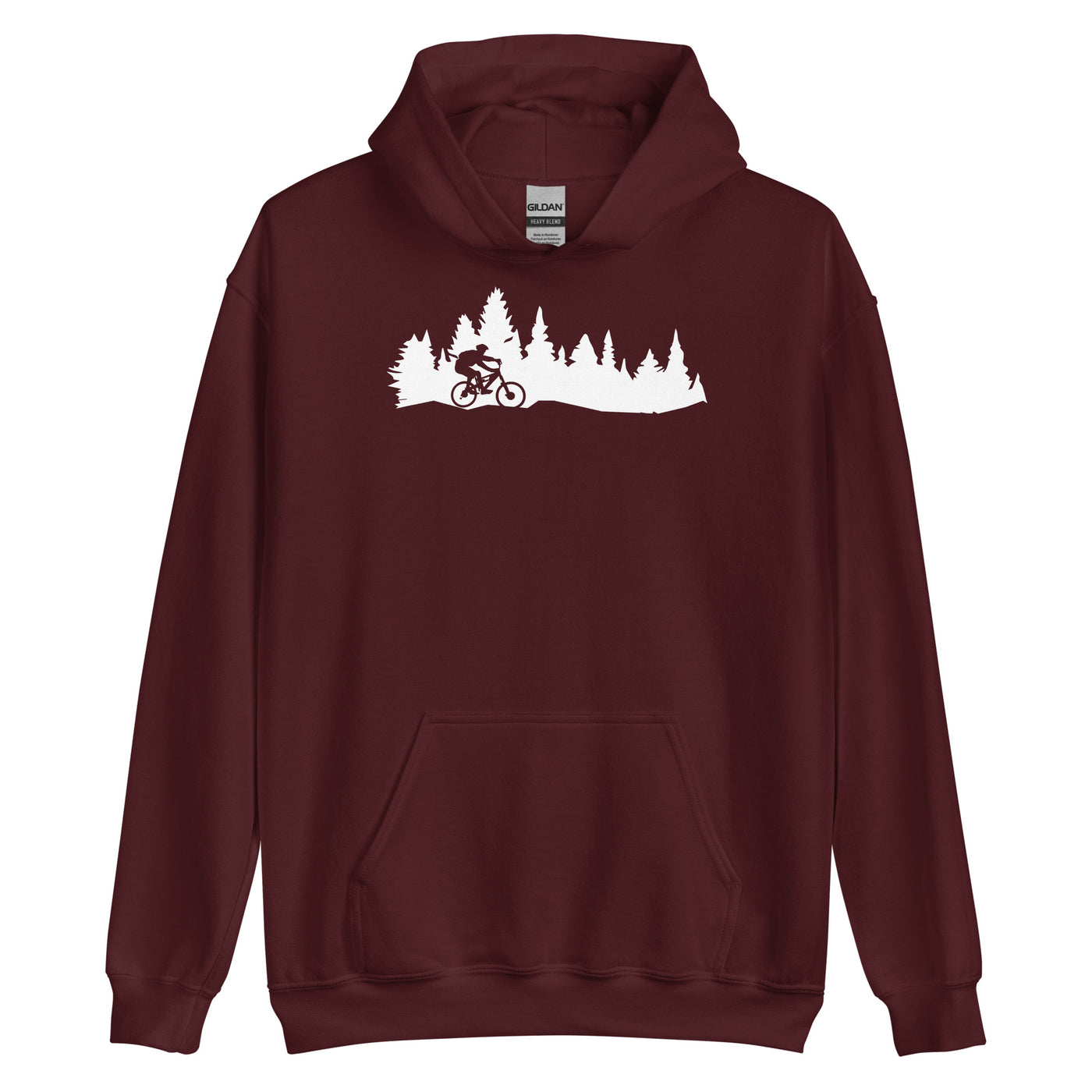 Bäume - Mountainbiking - (M) - Unisex Hoodie xxx yyy zzz Maroon