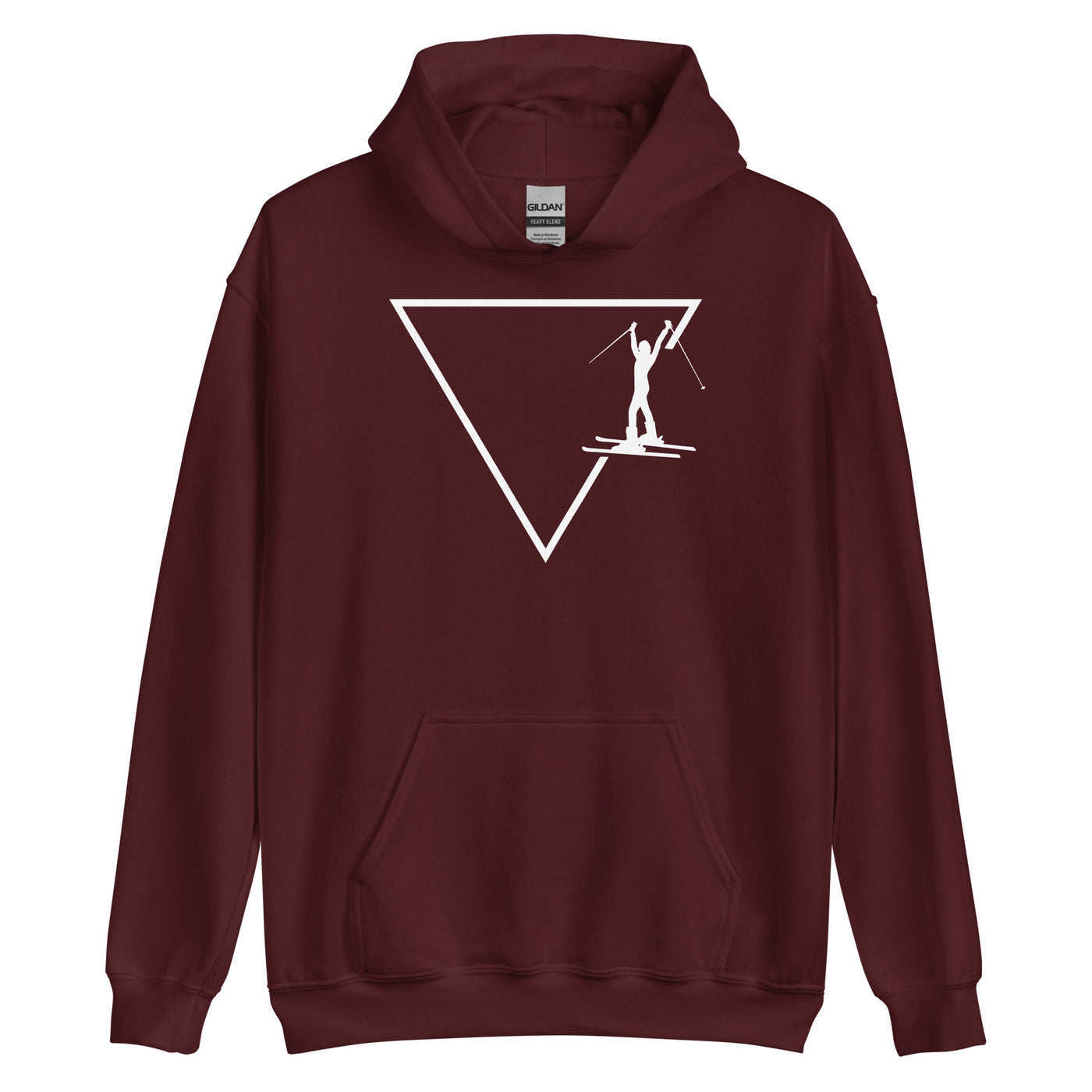 Dreieck 1 und Skifahren - Unisex Hoodie klettern ski xxx yyy zzz Maroon