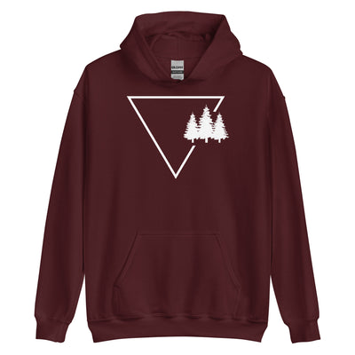 Dreieck 1 und Bäume - Unisex Hoodie camping xxx yyy zzz Maroon