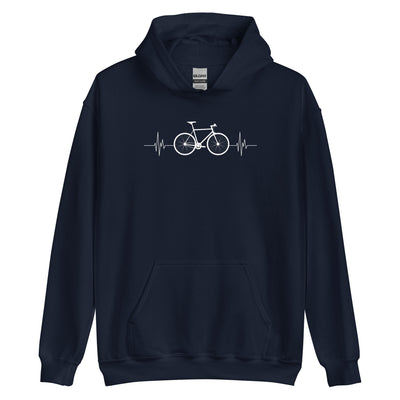 Fahrrad Herzschlag - Unisex Hoodie fahrrad mountainbike Navy