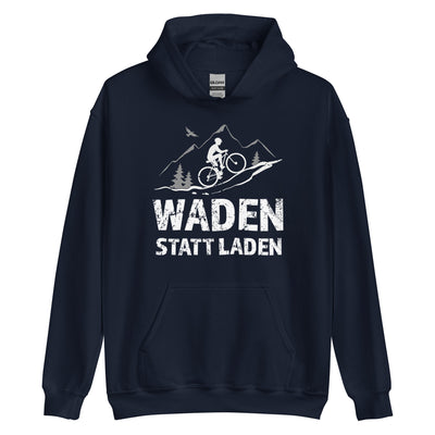 Waden Statt Laden - Unisex Hoodie fahrrad mountainbike Navy